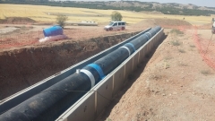 Emesa-instalacion de 14km de tuberia de acero helicosoldada y valvuleria, caldereria y piezas especi