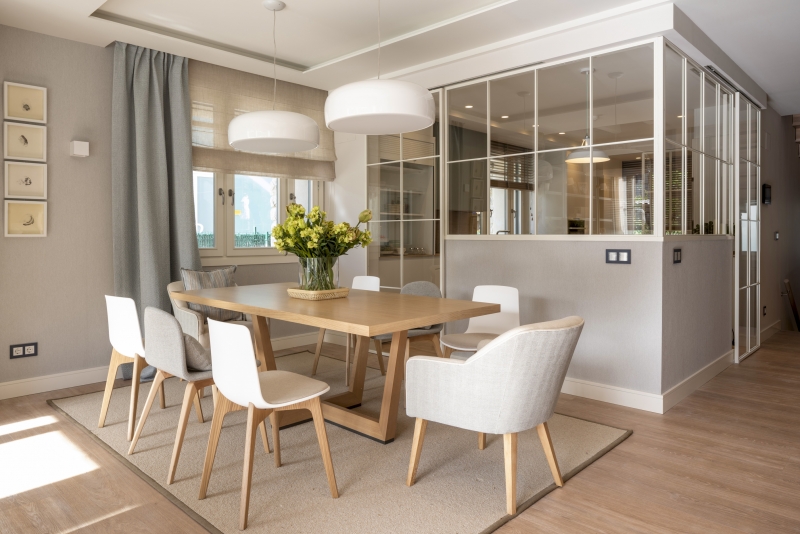 Diseo interior de comedor en vivienda en Bilbao. Sube Interiorismo Bilbao