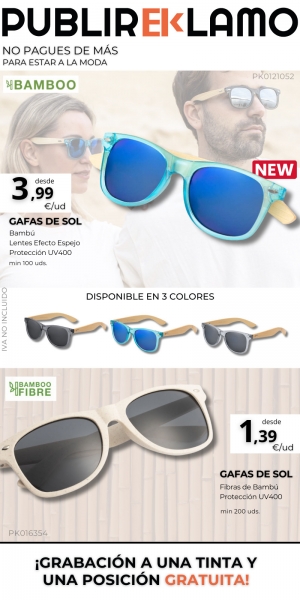 ¡Descubre nuestras gafas de sol personalizables de bambú que marcan tendencia!