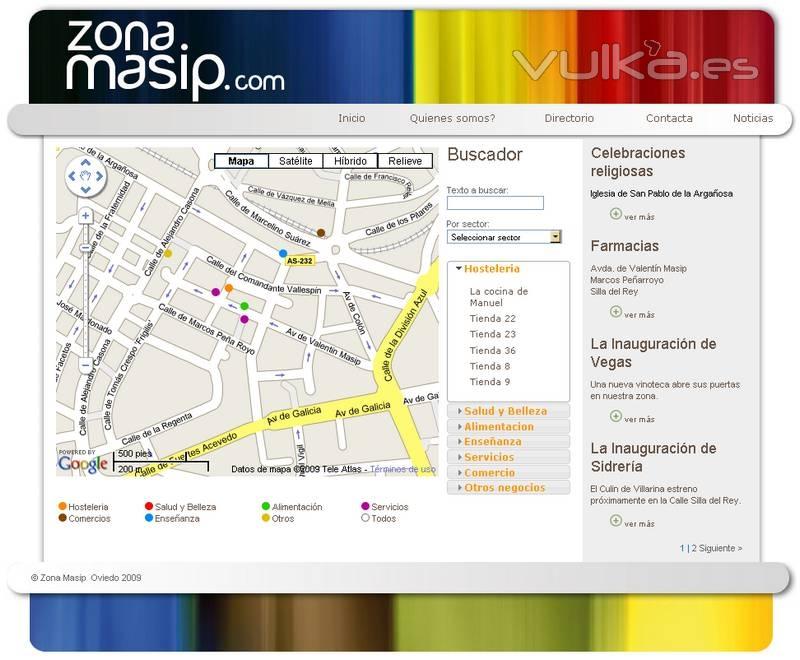 Trabajo realizado web portal gua basada en Google Maps