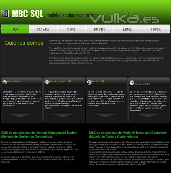 Web de ejemplo mbcsql.com