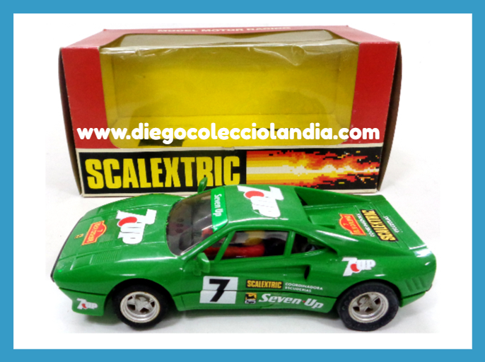 Ferrari GTO Seven Up de Scalextric Exin . Tienda Scalextric Madrid . Tienda Slot España