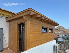 Construccion de madera para oficina en casa