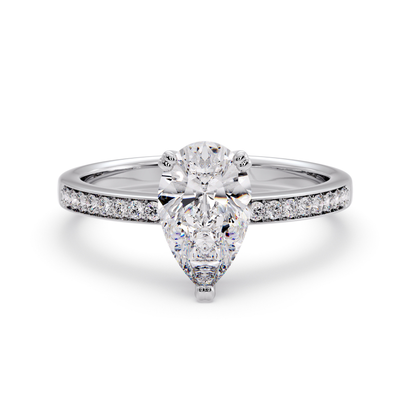 Anillo Compromiso talla Pera