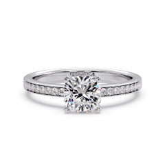 Anillo compromiso talla cojin