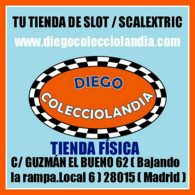 Tienda Scalextric en Madrid. Diego Colecciolandia. Tienda Slot en España.
