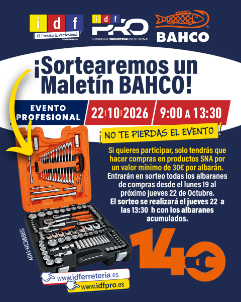 BAHCO® celebra su 140 aniversario con un sorteo en Valdemoro