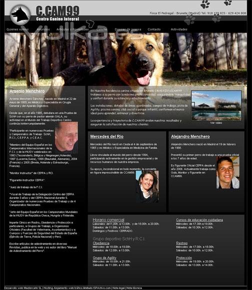 Web dedicada a uno de los mejores centros caninos de Madrid. Compuesta de mdulos MBC - CMS en su versin con base ...