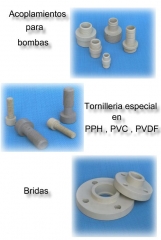 Piezas pph,pvc,pe torno,fresadora, a medida