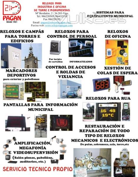 Sistemas para equipamiento en Industria, oficina, edificios, etc