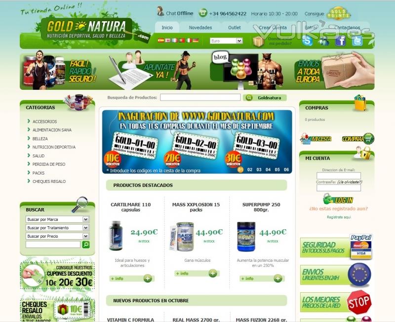 TIENDA ONLINE GOLDNATURA