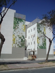 Panel fenolico digitalizado fundermax obra bda el torrejon (huelva)