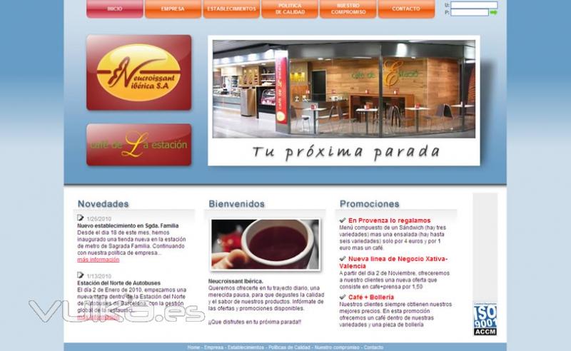 Empresa que gestiona locales comerciales de hostelera en la red de Metro. Creada en CSS con envo de ...