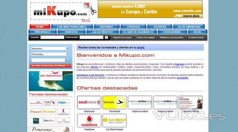 Portal de cupones descuento, promociones, ofertas y saldos. Creada en CSS, PHP y bases de datos MySQL con rea ...