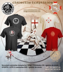 Camisetas con los simbolos templarios