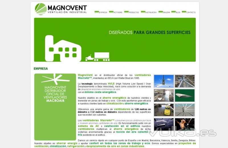 www.magnovent.es Diseo web de nuestro cliente Magnovent