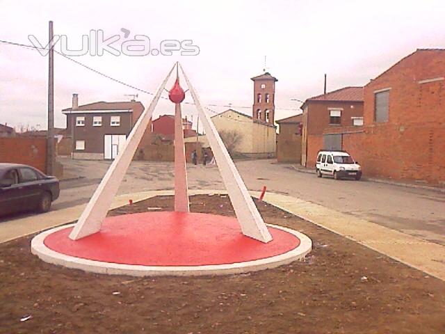 Monumento a los Donantes de Sangre en la Milla del Pramo (Len)