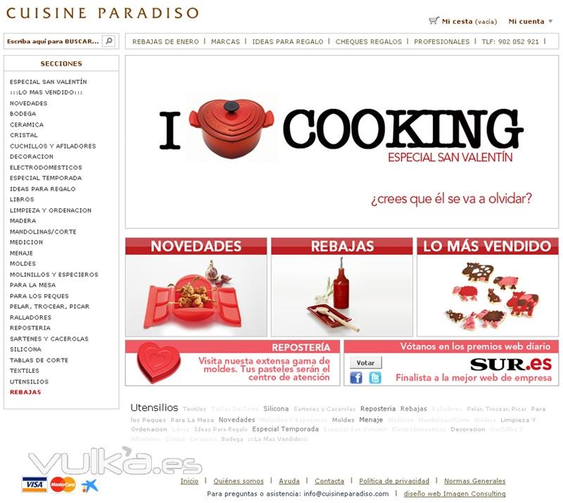 Rediseño Web Cuisine Paradiso.com - Accesorios de Cocina