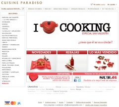 Rediseo web cuisine paradiso.com - accesorios de cocina