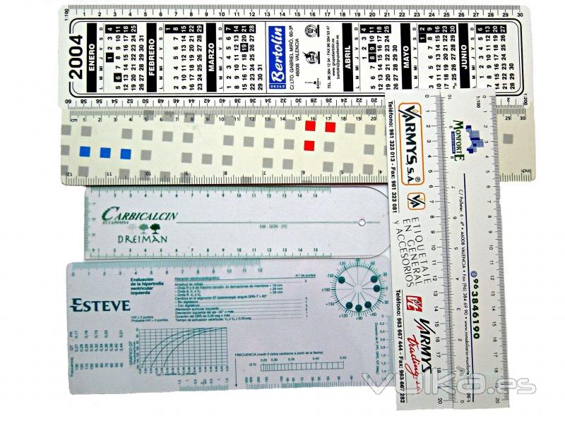 Reglas Pvc plasticas diferentes medidas y espesores.