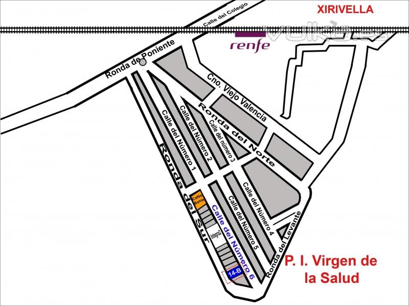 Plano Polgono Virgen de la Salud, Xirivella y Sider-Panel, S.L.