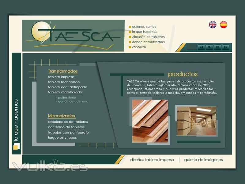 Pgina web de la empresa ..:: TAESCA ::..