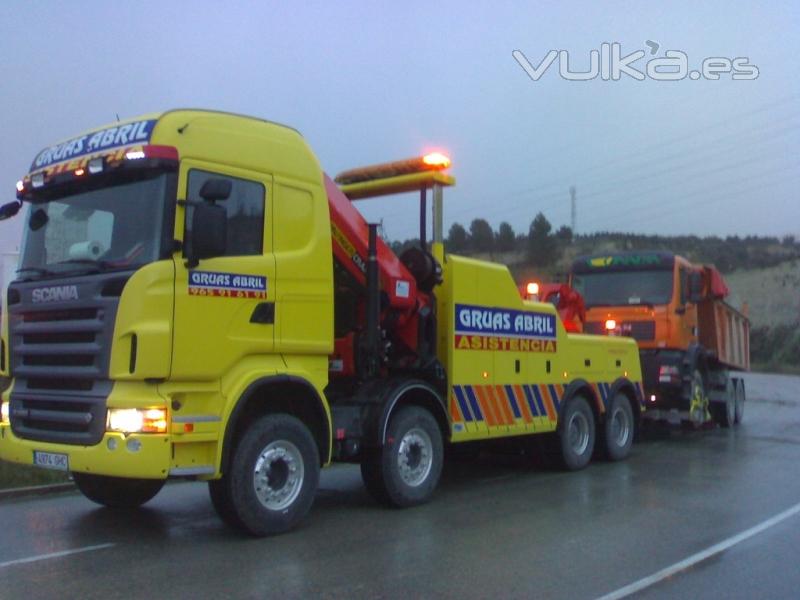 Scania grua especial auxilio camiones + autobuses