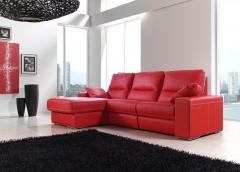 Modelo storil tapizado: piel espesorada roja