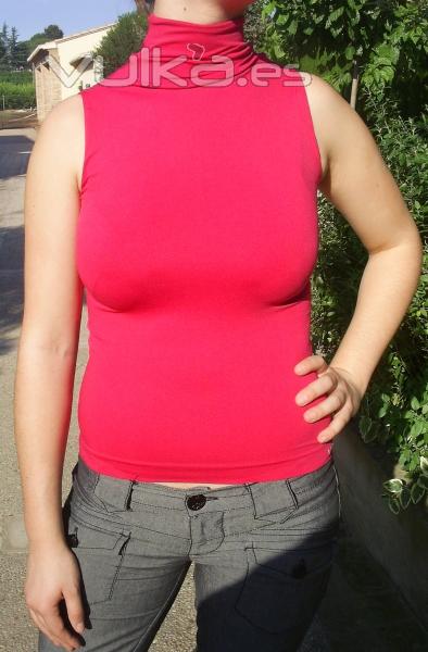 CAMISETA SRA. C/SEMICISNE S/MANGA VARIOS COLORES TALLAS: M- G- SG