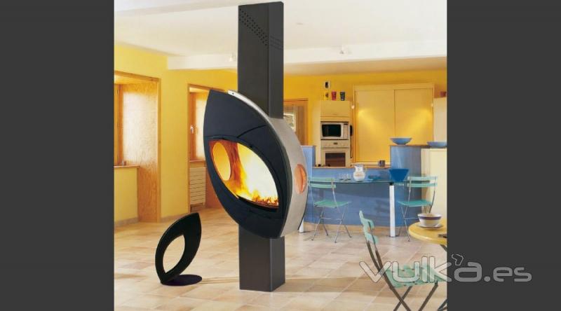 Chimenea Arkiane modelo Fayko Central Pie 4 Caras