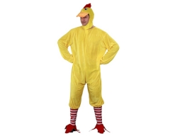 Disfraz de pollo, incluye gorro, mono y calcetas con patas muy economico