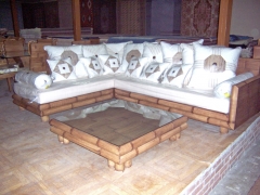 Sofa en bambu exposicion de muebles en orusco