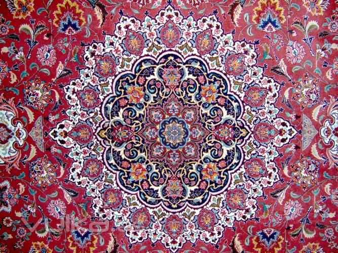 Detalle alfombra Tabriz. Orusco