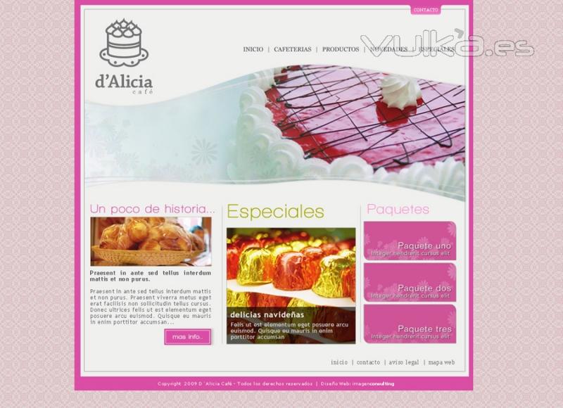 Diseño de Página Web De Alicia Café