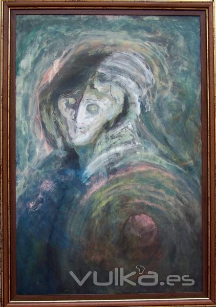 MARTE., DIOS DE LA GUERRA., leo sobre Lienzo. 195x130 cm. Ao 1986