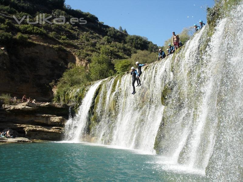 Una bonita forma de acabar un barranco....