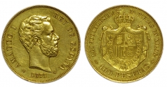 100 pesetas de Amadeo I 1971. Pieza original.Tirada aproximada de 12 unidades