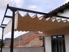 Pergolas, toldo punto recto, brazos cruzados