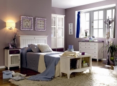 Dormitorio juvenil oria color blanco decap y malva. disponible en varios colores