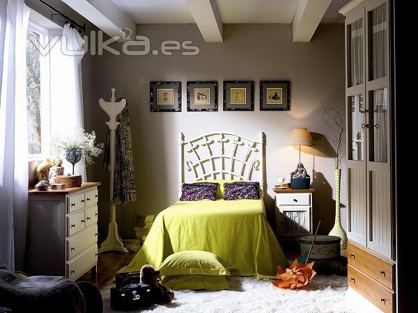 Dormitorio Juvenil Oria Color Blanco Decap y Tabaco. Disponible en varios colores