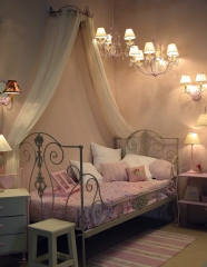 Sof cama forja princesa color blanco decapado. disponible en varias medidas y colores