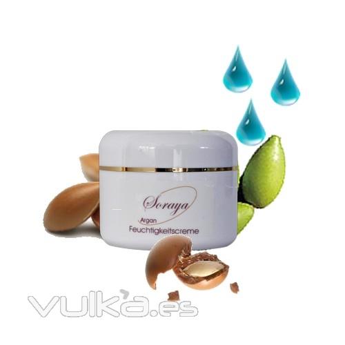 Serie Soraya: Crema hidratante con aceite de argan. Para una piel visiblemente ms bonita.