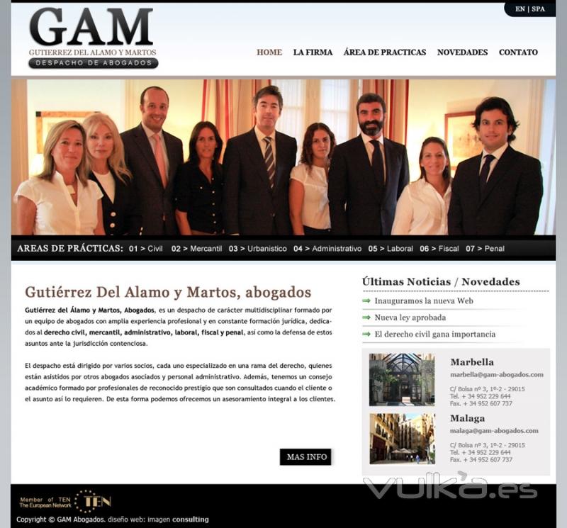 Diseo de Pgina Web Gutierrez del Alamo y Martos Abogados