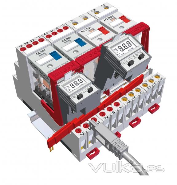 Vista 3D del sistema completo Relequick