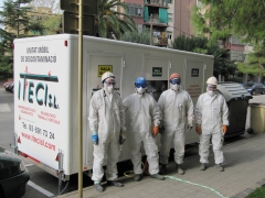 Iteci sl, empresa especializada en la retirada de amianto, caravana de descontaminacion y equipo humano profesional ...