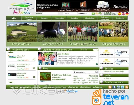 Diseo de pgina web de teveran para dondejugaralgolf.com