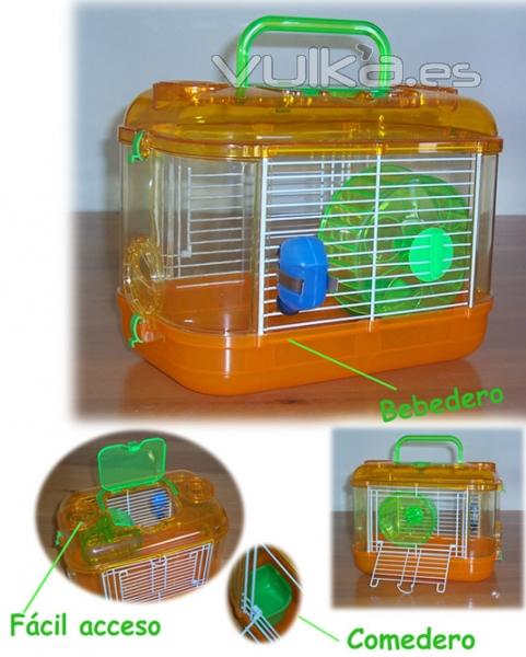 Jaula hamster Junior. Medidas 23x30x20 cm. Un mundo de diversin y entretenimiento para tu hamster.