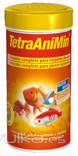 Tetra Animn bote 250 ml.  Alimento en escamas con frmula BioActive para todos los carpines dorados y otros ...