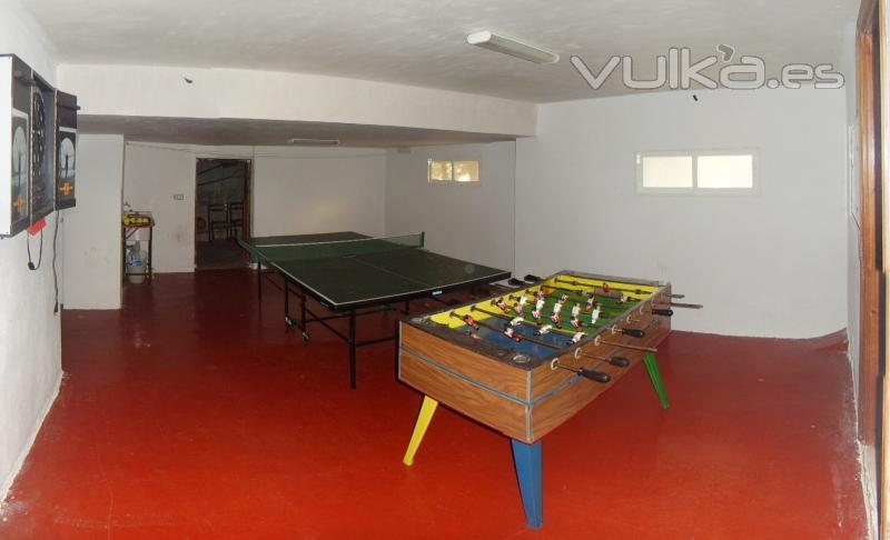 Sala de Juegos. pin pon, dardos y futbolin... Casa Verde