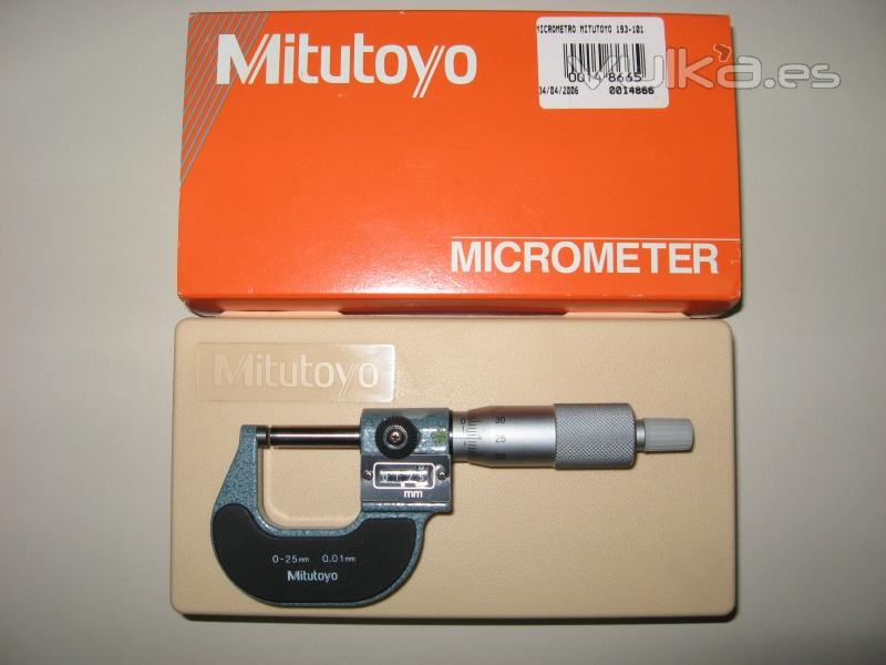 MICROMETRO MITUTOYO 193-101 DE 0-25 mm.